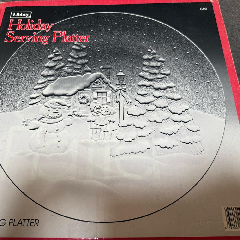 Libbey Festive Holiday Platter - White